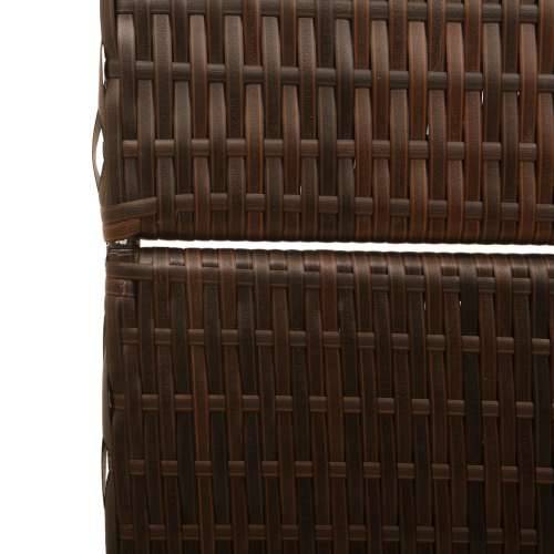 Pregrada za prostor 3 panela sklopiva smeđa 146x180 cm poli ratan Cijena