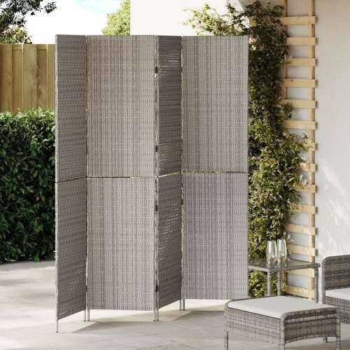 Pregrada 4 Panoa Sklopiva Siva 195x180 cm Poli Ratan Cijena