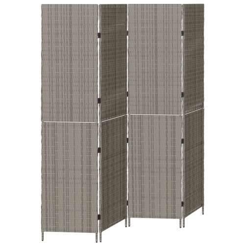 Pregrada 4 Panoa Sklopiva Siva 195x180 cm Poli Ratan Cijena