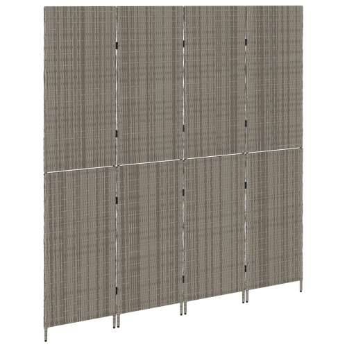 Pregrada 4 Panoa Sklopiva Siva 195x180 cm Poli Ratan Cijena