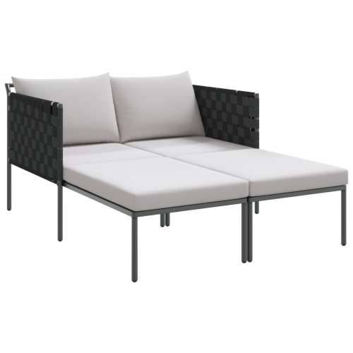 Ležaljka s jastucima za 2 osobe antracit 115x153x69,5 cm čelik Cijena