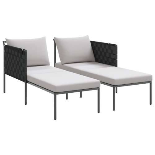 Ležaljka s jastucima za 2 osobe antracit 115x153x69,5 cm čelik Cijena