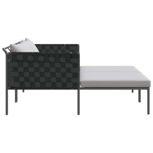 Ležaljka s jastucima za 2 osobe antracit 115x153x69,5 cm čelik Cijena