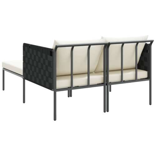 ležaljka s jastucima za 2 osobe antracit 115x153x69,5 cm čelik Cijena