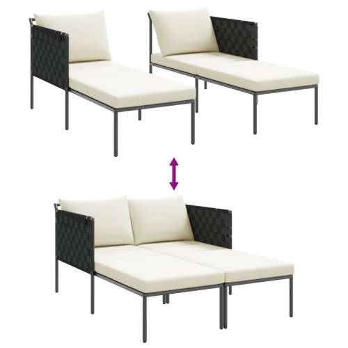 ležaljka s jastucima za 2 osobe antracit 115x153x69,5 cm čelik Cijena