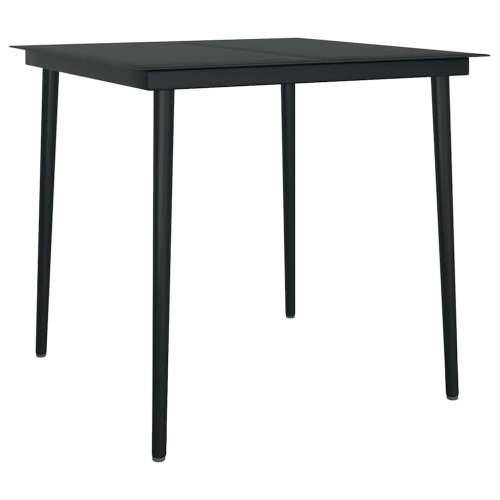 Vrtna garnitura - 5-dijelni vrtni blagovaonski set s jastucima od crnog - Crna 80 x 80 x 74 cm Da 4 Cijena