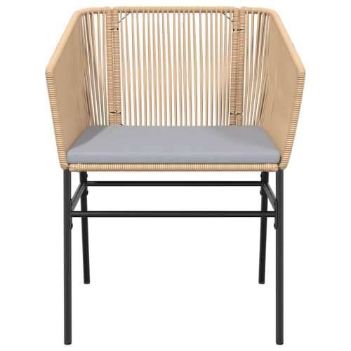 Vrtna garnitura - 5-dijelni vrtni blagovaonski set s jastucima poliratan i staklo - Smeđa 80 x 80 x 74 cm 4 Cijena