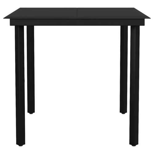Vrtna garnitura - 5-dijelni vrtni blagovaonski set s jastucima od crnog - Crna i tamno siva 80 x 80 x 74 cm 4 Cijena