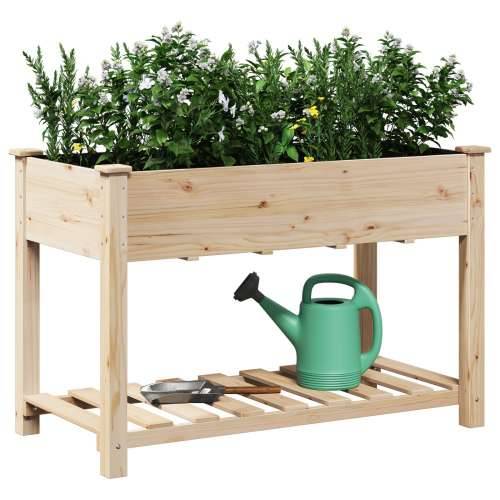 Vrtna posuda s policom 115x59x76 cm od čvrstog bora Cijena