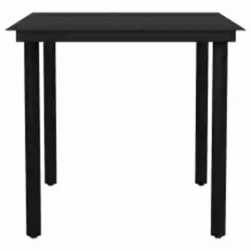 Vrtna garnitura - 3-dijelni vrtni blagovaonski set s jastucima poliratan i staklo - Siva 80 x 80 x 74 cm 2 Cijena