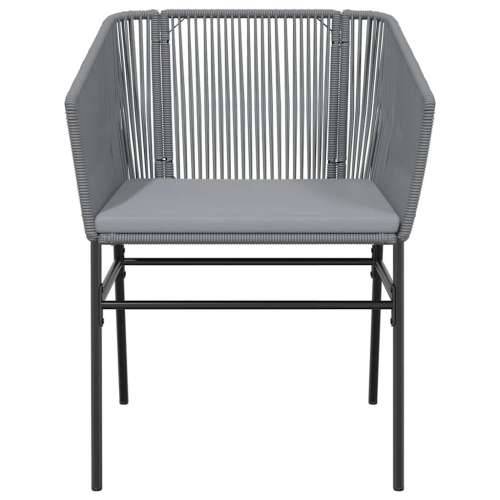 Vrtna garnitura - 5-dijelni vrtni blagovaonski set s jastucima poliratan i staklo - Siva 140 x 70 x 74 cm 4 Cijena