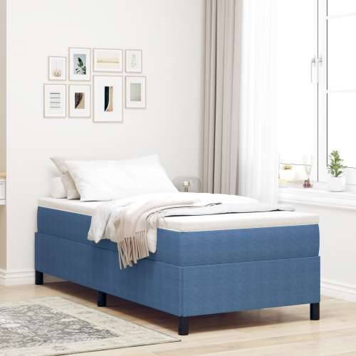 Krevet 90x190 cm Plava Tkanina od Žorža Cijena