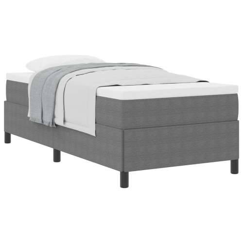 Krevetna Okvir Svjetlosiva 90x200 cm Kordurov Tkanina Cijena