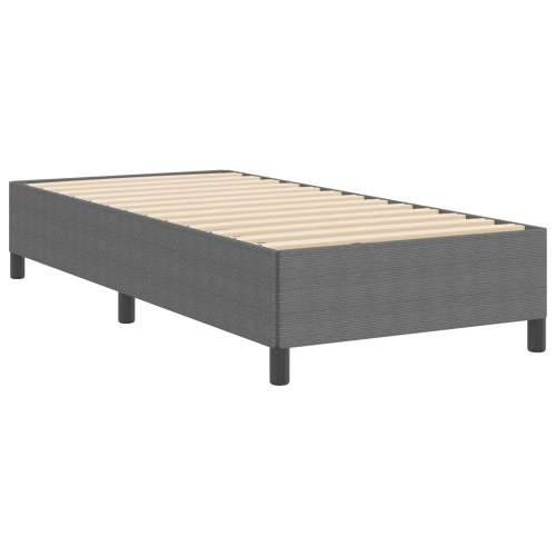 Krevetna Okvir Svjetlosiva 90x200 cm Kordurov Tkanina Cijena