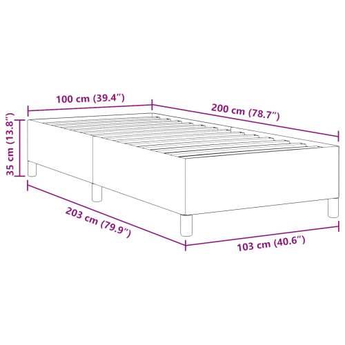 Krevet Lagana Siva 100x200 cm Udobna Tkanina Cijena