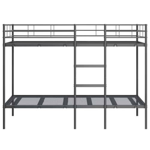 Krevet na kat bez madraca crni 100x200 cm čelik - Crna 100 x 200 cm Cijena