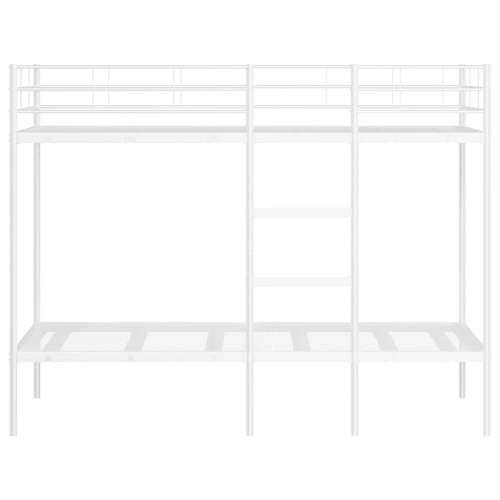 Krevet na kat bez madraca bijeli 100x190 cm čelik - Bijela 100 x 190 cm Cijena