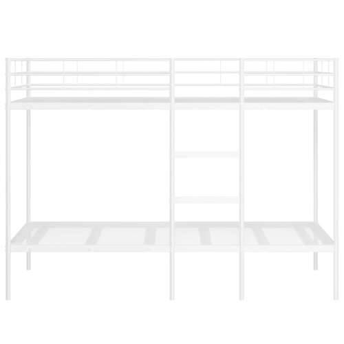 Krevet na kat bez madraca bijeli 107x203 cm čelik - Bijela 107 x 203 cm Cijena