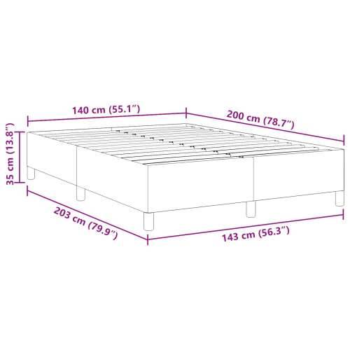 Krevet Svjetlosiva 140x200 cm Tkanina od kordura Cijena