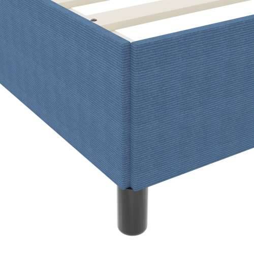 Krevet Plavi 140x200 cm Corduroy Tkanina Cijena