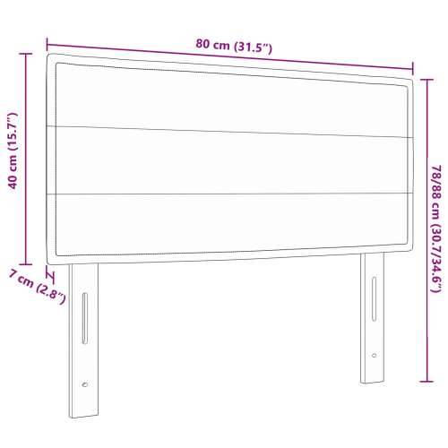 Naslon za glavu Linijski dizajn Tamnosmeđi 80 cm Tkanina Cijena