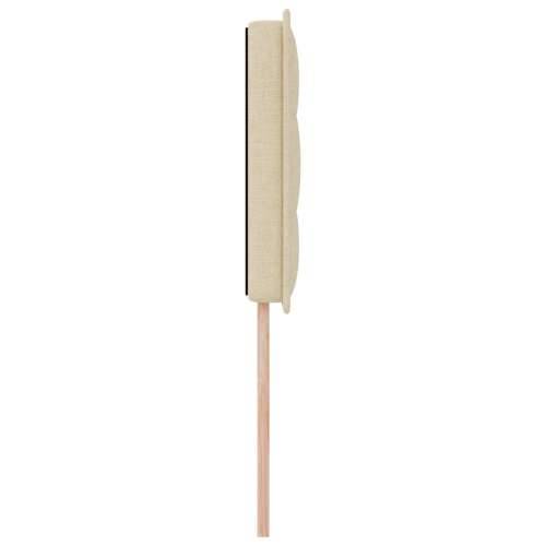 Naslon za glavu s linijama dizajna krem 80 cm tkanina Cijena