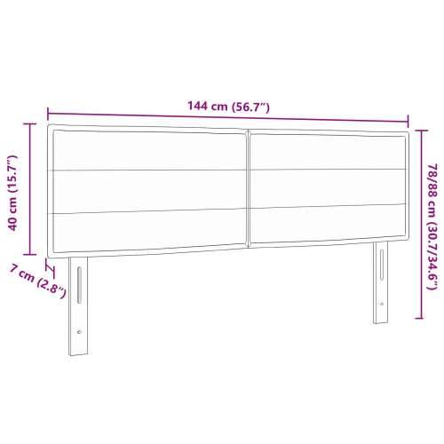 Naslon za glavu Linije Dizajn Tamno Siva 140 cm Tkanina Cijena
