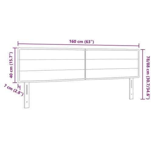 Tapecirani naslon za glavu s linijama crne boje 160 cm Cijena