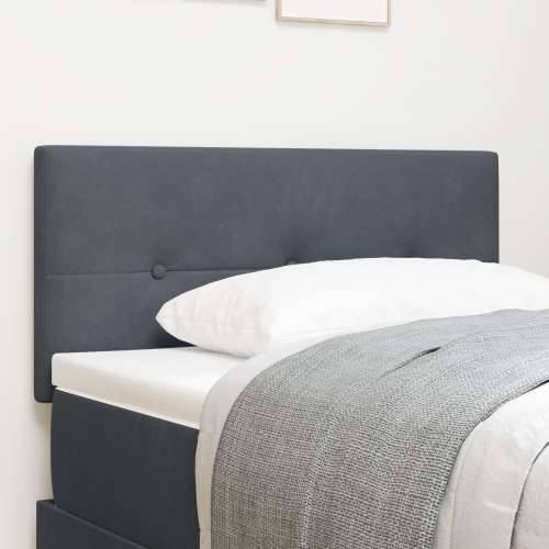 Naslon za glavu s dugmadi tamno siva 80 cm baršun Cijena