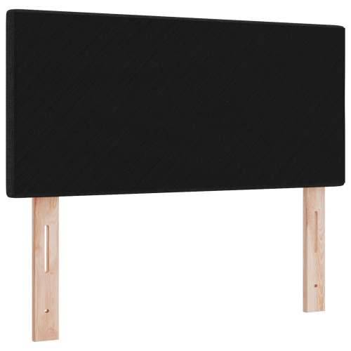 Uzglavlje s gumbima i nabiranjem crno 90 cm tkanina Cijena