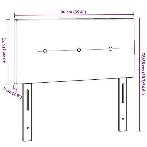Naslon za glavu s dugmadi tamnosmeđi 90 cm tkanina Cijena