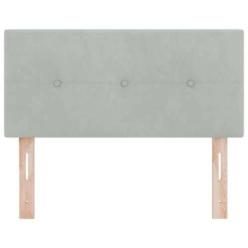 Naslon za glavu s gumbićima svjetlosive 90 cm od velura Cijena