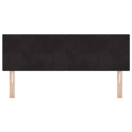 Naslon za glavu s gumbima, crni, 140 cm, baršun Cijena