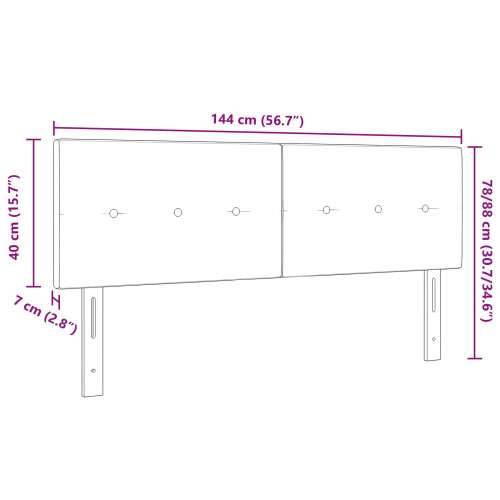 Naslon za glavu s gumbima, crni, 140 cm, baršun Cijena
