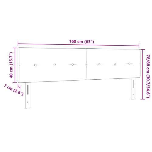 Naslon za glavu sa dugmadima Tamnoplava 160 cm Baršun Cijena