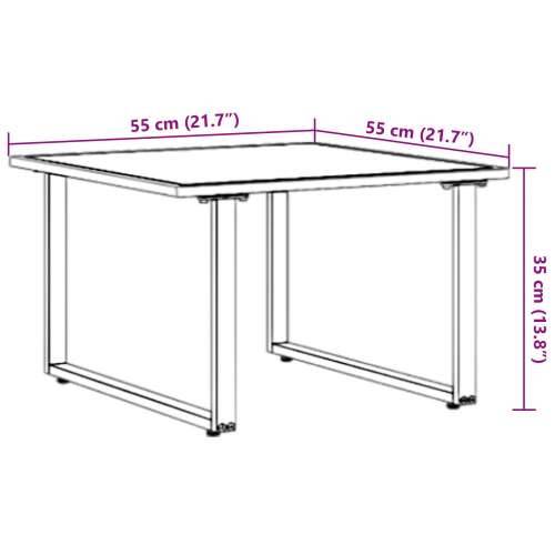 Smeđi vrtni stol 55x55x35 cm DPC i čelik Cijena