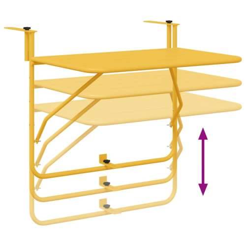 Preklopni Stol za Balkon Senf 60x40 cm Čelik Cijena