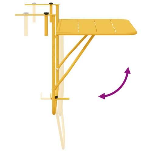 Preklopni Stol za Balkon Senf 60x40 cm Čelik Cijena