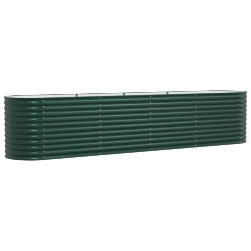 Povrtnjak na povišenoj gredici Zelena 400x80x81 cm Galvanizirani čelik Cijena