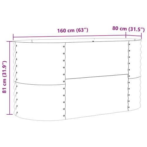 Gredica za vrt Zelena 160x80x81 cm Galvanizirani čelik Cijena