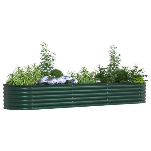 Vrtni povišeni krevet Zeleni 320x80x44 cm Galvanizirani čelik Cijena