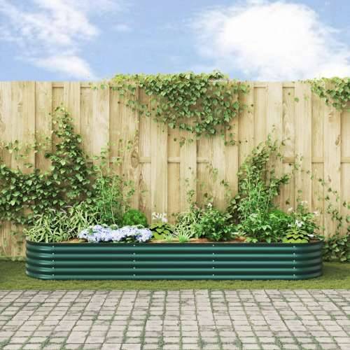 Vrtni povišeni krevet Zeleni 320x80x44 cm Galvanizirani čelik Cijena