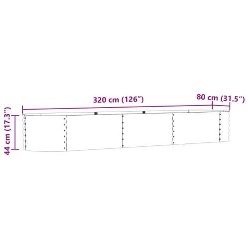 Vrtni povišeni krevet Zeleni 320x80x44 cm Galvanizirani čelik Cijena