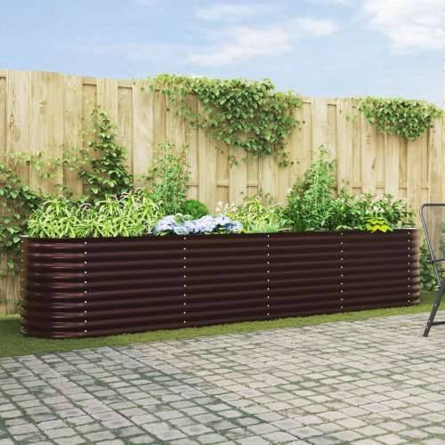 Vrtna Povišena Gredica Smeđa 400x80x81 cm Galvanizirani Čelik Cijena
