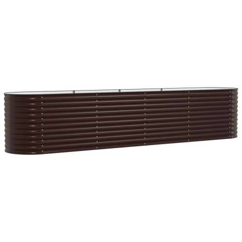 Vrtna Povišena Gredica Smeđa 400x80x81 cm Galvanizirani Čelik Cijena