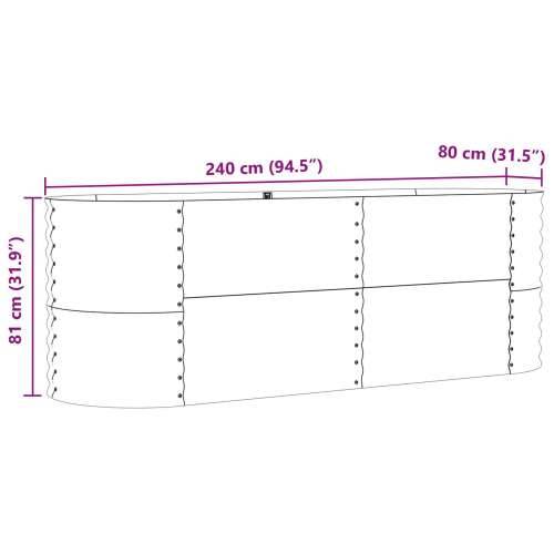 Vrtni Uzgajivač Smeđi 240x80x81 cm Galvanizirani Čelik Cijena