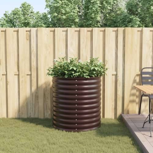 Vrtni Povišeni Krevet - Smeđa 80x80x81 cm Galvanizirani Čelik Cijena