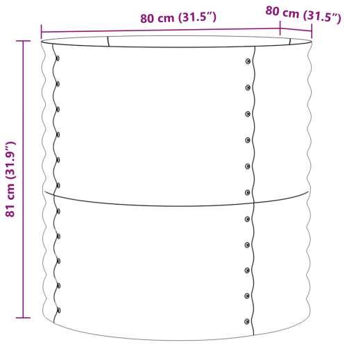 Vrtni Povišeni Krevet - Smeđa 80x80x81 cm Galvanizirani Čelik Cijena