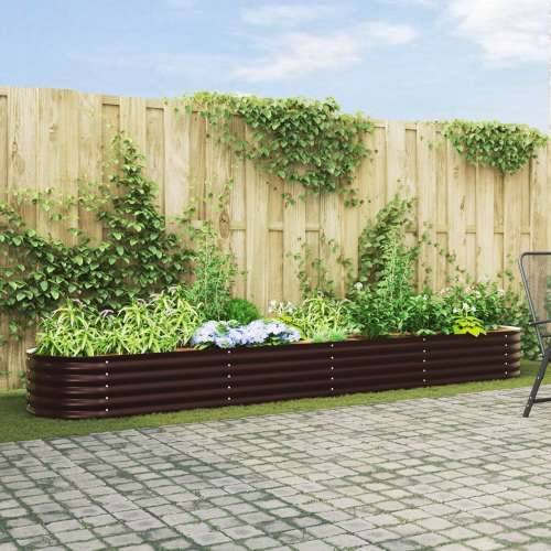 Vrtni Povišeni Krevet Smeđa Boja 400x80x44 cm Galvanizirani Čelik Cijena