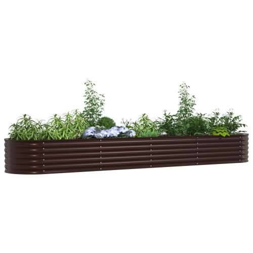 Vrtni Povišeni Krevet Smeđa Boja 400x80x44 cm Galvanizirani Čelik Cijena
